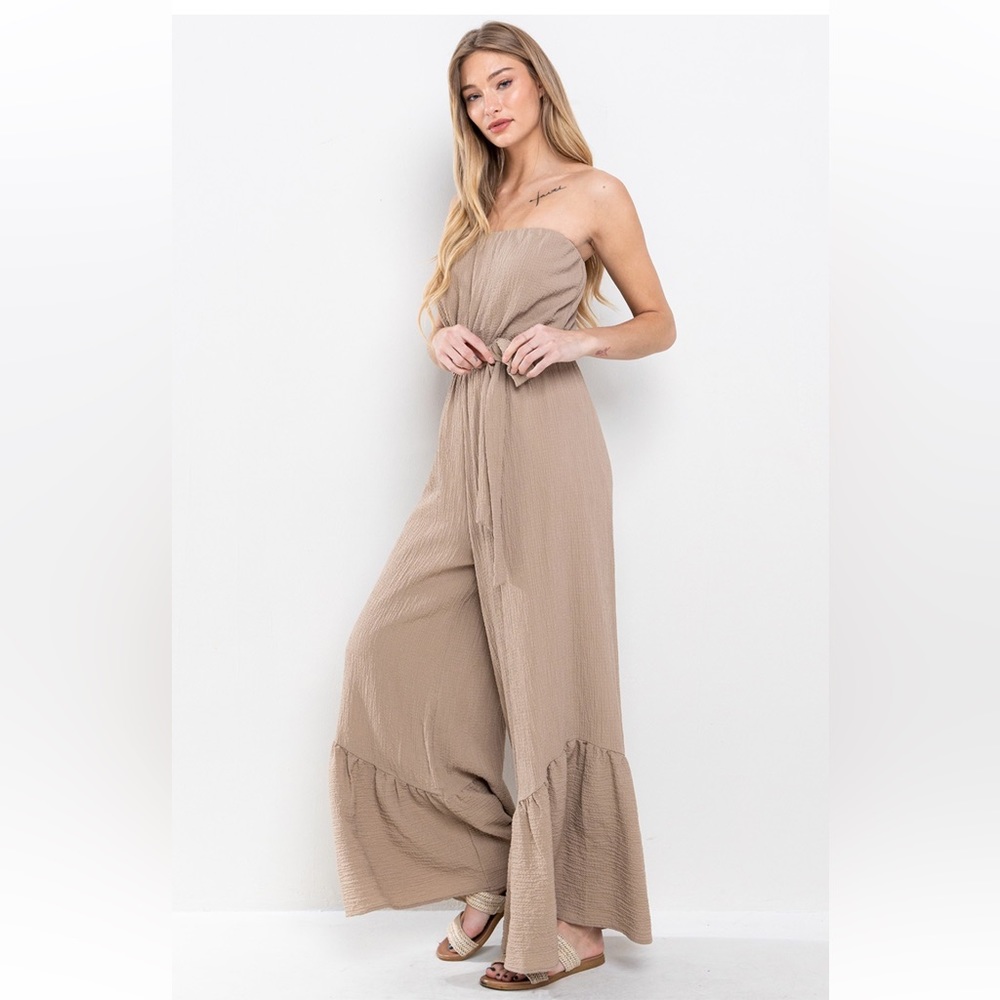 Off Shoulder Wide Leg Jumpsuit - Picture 5 of 5